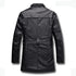 Faux Leather Fleece Lined Trench Coat